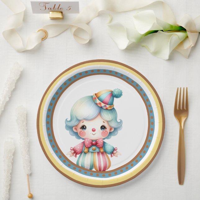 Prato De Papel Baby Circus (Casamento)