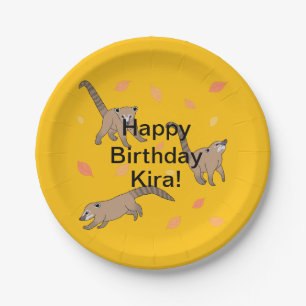 Prato De Papel Baby Coatis Birthday