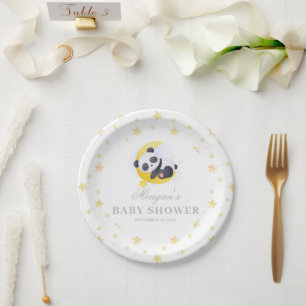 Prato De Papel Baby Panda Brunch - Placas de Chá de fraldas