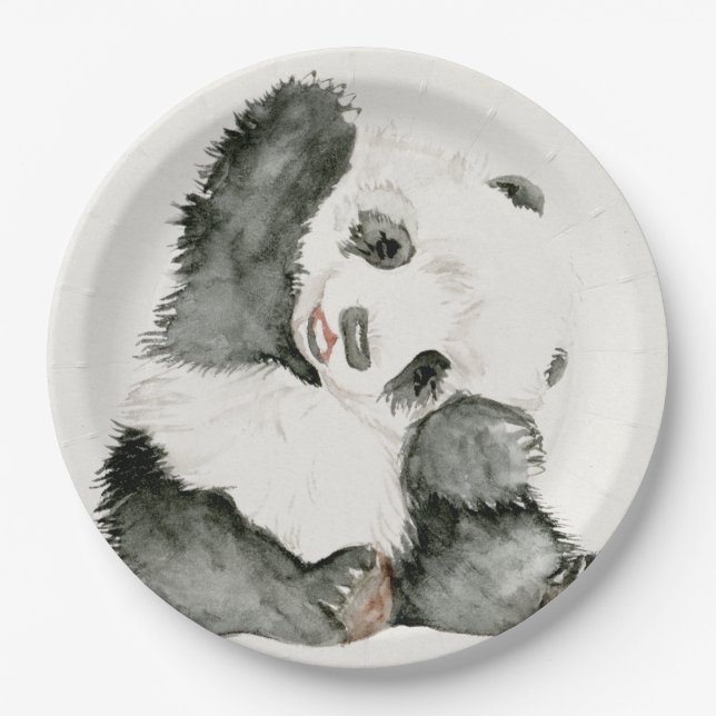 Prato De Papel Baby Panda | Cuta e Furto (Frente)