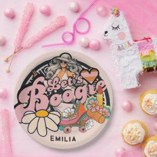 Prato De Papel Bachelorette Bridal com Dança de Disco Boogie dos