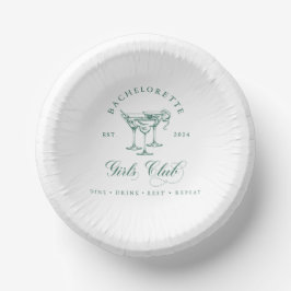 Prato De Papel Bachelorette Girl's Club Round Paper Plate