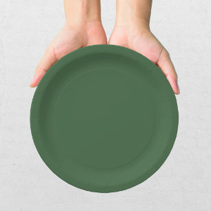 Prato De Papel Bachelorette Verde Minimalista Sólida
