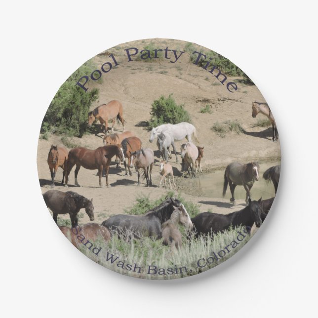 Prato De Papel Bacia de lavagem da areia do tempo da festa na (Frente)