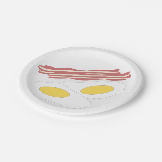 Prato De Papel Bacon e design dos ovos (Inclinado)
