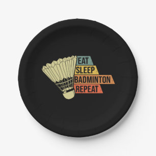 Prato De Papel Badminton Retro Vintage