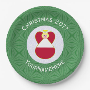 Prato De Papel Bahaman Flag Angel Festa de Natal