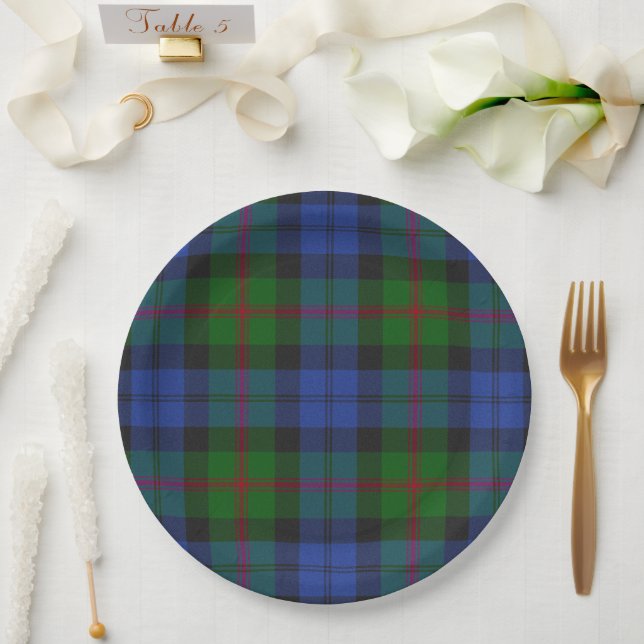 Prato De Papel Baird Scottish Clan Tartan Plaid Pattern (Casamento)