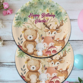 Prato De Papel Bairro de Animais Florestais Whimsland