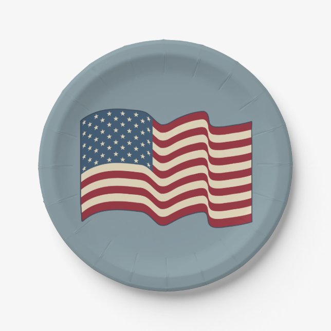 Prato De Papel Balança de Papel de Bandeira Americano (Frente)