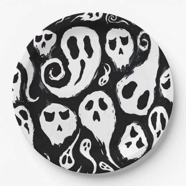 Prato De Papel Balão de Halloween (Frente)