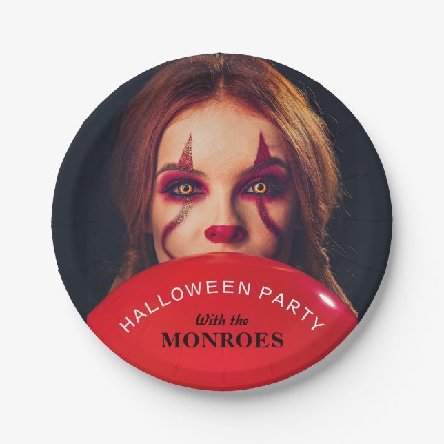 Prato De Papel Balão do Diabo, Festa do Halloween (Frente)