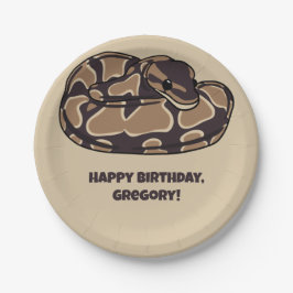Prato De Papel Ball Python Cobra, Brown e Tan Personalizados