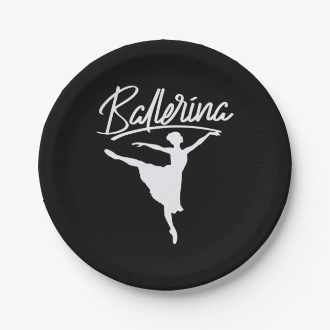 Prato De Papel Ballerina Dancer (Frente)