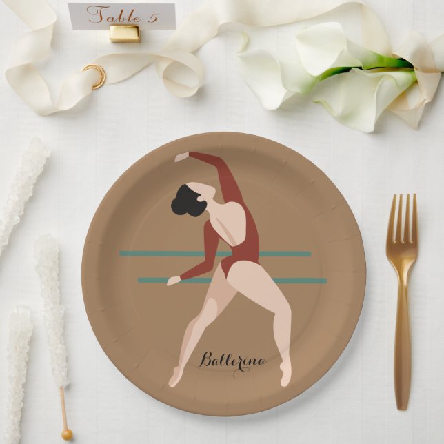 Prato De Papel Ballerina Personalizada (Casamento)