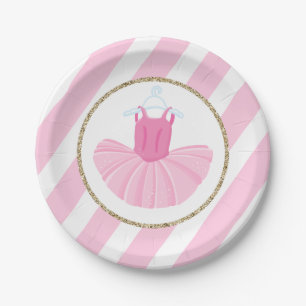 Prato De Papel Ballerina Tutu - Placas de Aniversário com faixas 