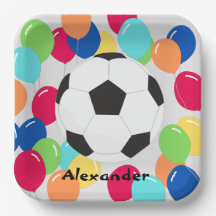 Balões Coloridos Esfera de futebol Placas de Papel