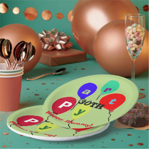 Prato De Papel Balões do Partido aniversário de 30 anos de Milest