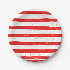 Prato De Papel Bandas de Natal