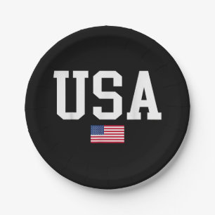Prato De Papel Bandeira Americana Patriótica dos EUA Para Homens