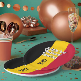 Prato De Papel Bandeira Belgischer Nationalfeiertag Belga