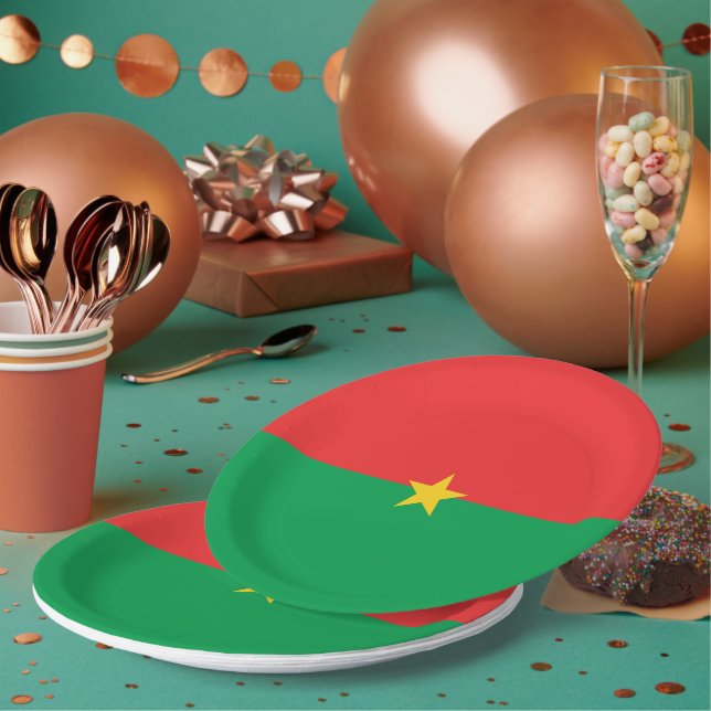 Prato De Papel Bandeira Burkina Faso (Múltiplo)