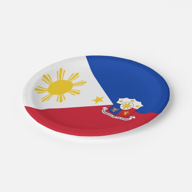 Prato De Papel Bandeira casaco das Filipinas  (Inclinado)