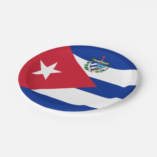 Prato De Papel Bandeira-casaco de armas de Cuba   (Inclinado)