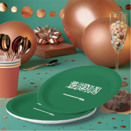 Prato De Papel Bandeira da Arábia Saudita