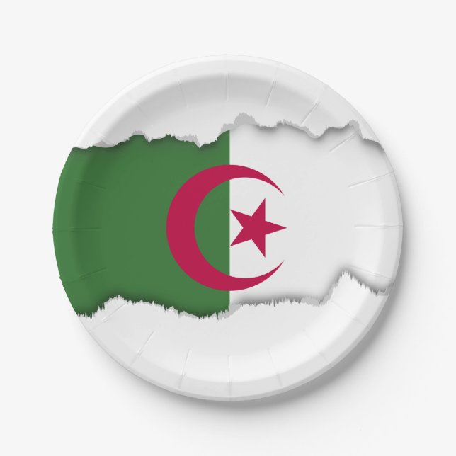 Prato De Papel Bandeira da Argélia (Frente)