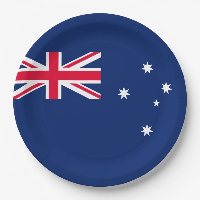 Prato De Papel Bandeira da Austrália (Frente)