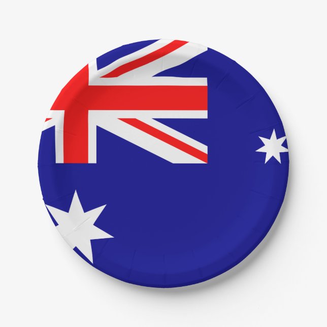 Prato De Papel Bandeira da Austrália (Austrália) (Frente)