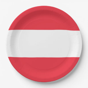 Prato De Papel Bandeira da Áustria