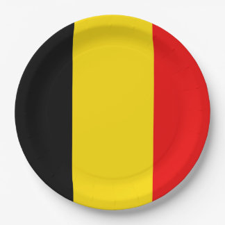 Prato De Papel Bandeira da Bélgica