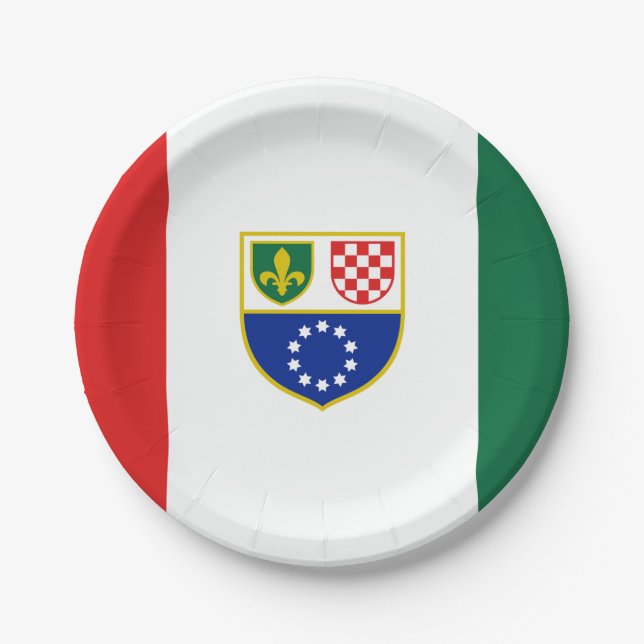Prato De Papel Bandeira da Bósnia-Herzegovina (Frente)