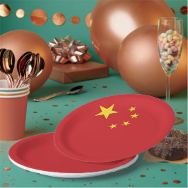 Prato De Papel Bandeira da China