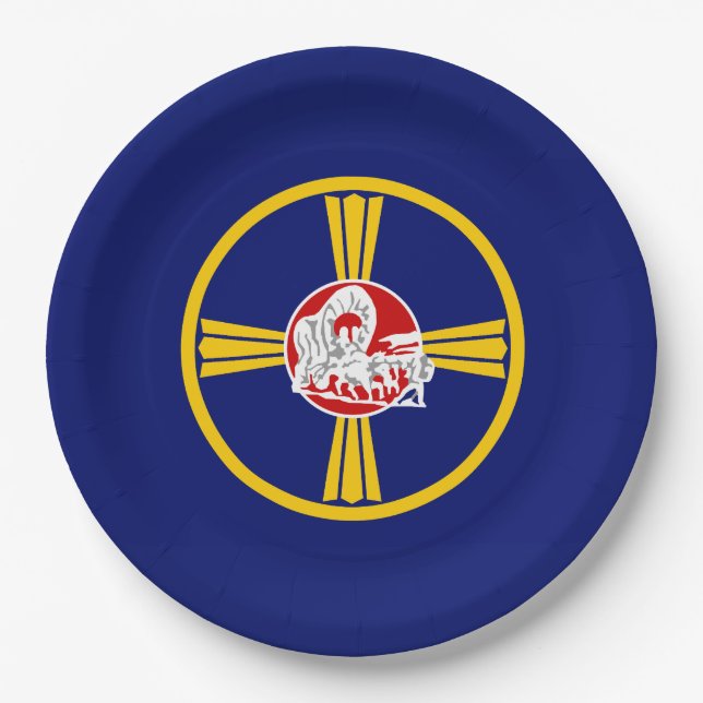 Prato De Papel Bandeira da Cidade de Omaha (Nebraska) (Frente)