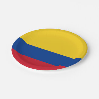 Prato De Papel Bandeira da Colômbia
