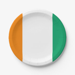 Prato De Papel Bandeira da Costa do Marfim