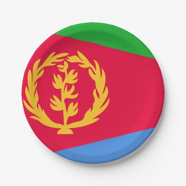 Prato De Papel Bandeira da Eritreia (Frente)
