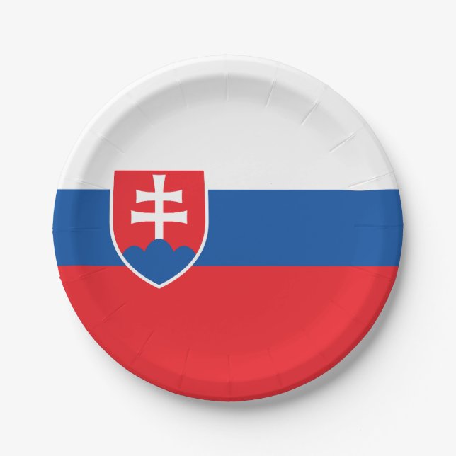 Prato De Papel Bandeira da Eslováquia (Frente)