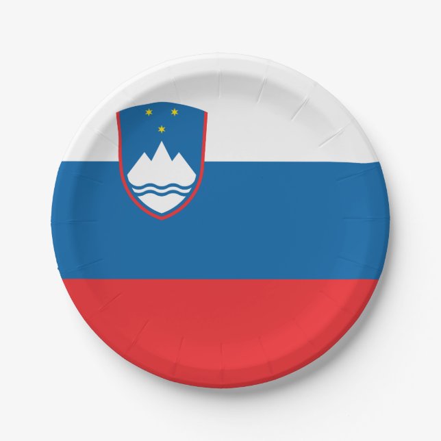 Prato De Papel Bandeira da Eslovênia (Frente)