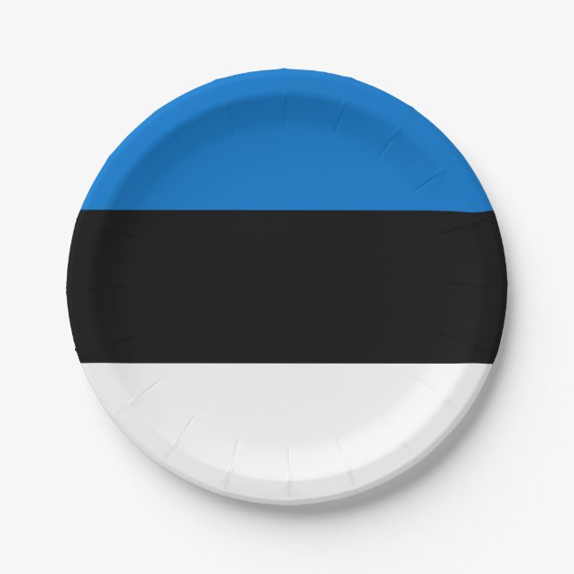 Prato De Papel Bandeira da Estônia (Frente)