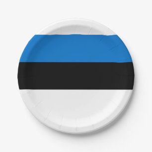 Prato De Papel Bandeira da Estônia