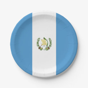 Prato De Papel Bandeira da Guatemala