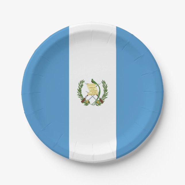 Prato De Papel Bandeira da Guatemala (Frente)