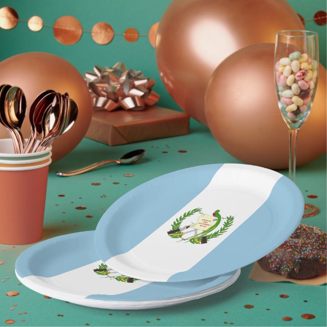 Prato De Papel Bandeira da Guatemala (Múltiplo)