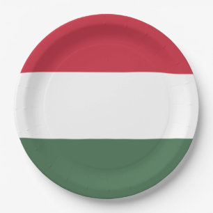 Prato De Papel Bandeira da Hungria