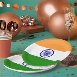 Prato De Papel bandeira da Índia