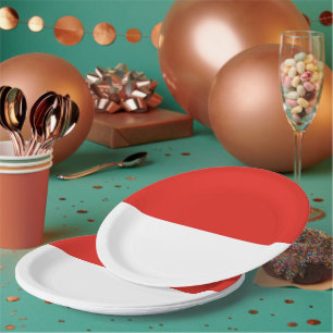 Prato De Papel Bandeira da Indonésia